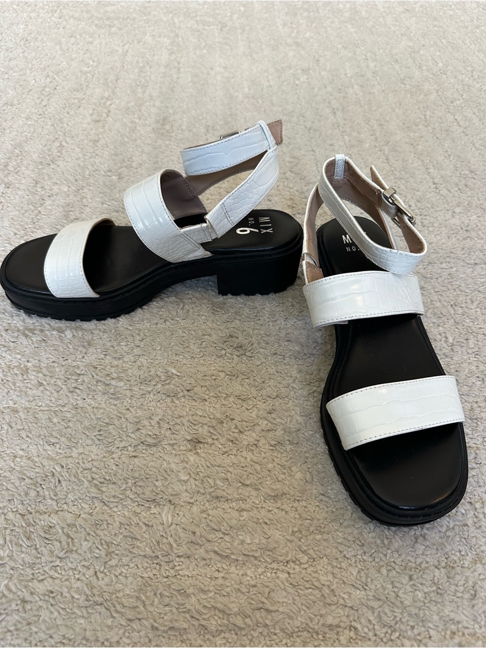 White Strap Heels